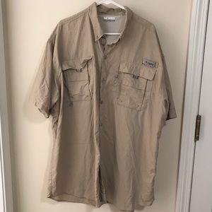 Columbia PFG Short Sleeve Button Down Shirt